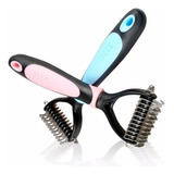2pcs Profissional Rake Open Nó Escova Pele Pet Grooming