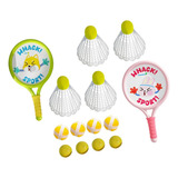 2pcs Badminton Raquete Para Crianças Contém 12 Bolas