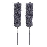2pcs Microfibra Mão Espanador Lavável Microfibra Alça Retrátil 41cm 88cm Lavável E Reutilizável Para Limpeza De Escritório Carro TV Mesa Quadros Pendurados