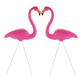 2pcs Modelo Flamingo Artificial Estaca Jardim Ao Ar Livre