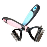 2pcs Profissional Rake Open Nó Escova Pele Pet Grooming