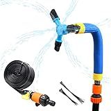 2PCs Sprinkler De Trampolim Mangueira De Aspersores De Jardim De Jardim Ao Ar Livre Aspersores Rotativos Para Garotos De Caça De água De Verão Instalação Fácil Com Tiras