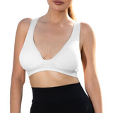 2pcs Sutiã Sem Costura Com Decote Em V Sexy Top Sutiã Esport