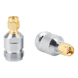 2pcs Tipo N Feminino Para Sma Macho Rf Conector Adaptador Co