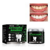2pó Clareador Dental Natural Carvão Ativado Óleo Menta Coco