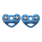 2set 30kn Trole De Escalada Dupla Polia Tandem Com Cabo De