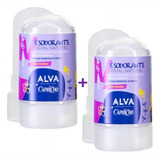 2un Alva Desodorante Natural Stick Cristal 100% Original 60g