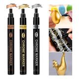 2un Caneta Marcador Liquid Chrome Paint Marker Cromo Líquido