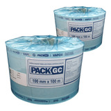 2un Bobina Papel Grau 10x100 Esterilização Autoclave Alicate