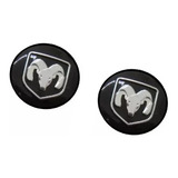 2un Emblema Adesivo Chave Preto Dakota Dodge Aluminio 14mm