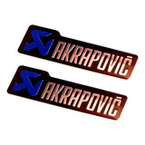 2un Emblema Adesivo Escapamento Akrapovic Moto Aluminio