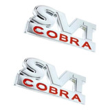 2un Emblema Adesivo V8 V12 Mustang Svt Cobra Metal Cromado