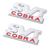 2un Emblema Adesivo V8 V12 Mustang Svt Cobra Metal Cromado