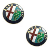 2un Emblema Alfa Romeo 74mm Aluminio