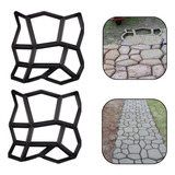 2un Forma Molde Calçada De Pedra 43x43x4 Caminho P Exterior
