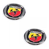 2un Logo Emblema Adesivo Fiat Abarth Chave Aluminio 14mm