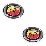 2un Logo Emblema Adesivo Fiat Abarth Chave Aluminio 14mm