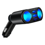 2way Carro cigarro Isqueiro Soquete Divisor Dc 12v Dual Usb