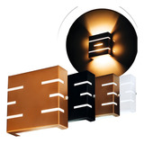 2x Arandela Frisada Slim 2 Focos Externa Flat P/ Parede Cor Quorra Cobre 110v/220v (bivolt)