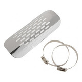 2x Bom Tubo Oval Perfurado Protetor De Calor Capa Exaustão