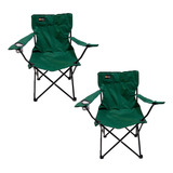 2x Cadeiras Verde Praia Camping Alvorada Dobrável Nautika