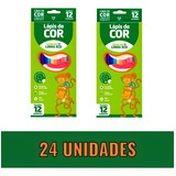 2x Caixas Lápis De Cor- 12 Cores- Grande- Leo & Leo Eco
