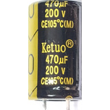 2x Capacitor Eletrolítico 470uf X 200v 105°c 2 Peças