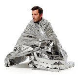 2x Cobertor Aluminizado Manta Térmica Isolante Emergência