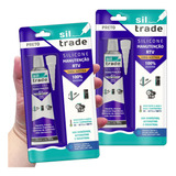 2x Cola Silicone Aquário Transparente 50g Multiuso Incolor