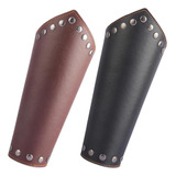 2x Couro Braçadeiras Braço Manguito Cosplay Viking