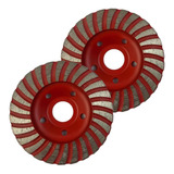 2x Disco Desbaste Diamantado Turbo Concreto Rebolo 100mm