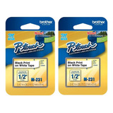 2x Fita Rotulador Brother Pt80 Pt90 Pt70 M-231 Pt-65 Pt85