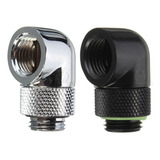 2x Fitting Water Cooler 90º Graus Giratorio 360º Curva G1/4 