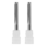 2x Fresa Mdf 2 Corte Reto 6x25mm Madeira Spindler Router Cnc
