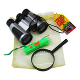 2x Kit Detetive Infantil Binóculo Lupa Lanterna Aventura !!