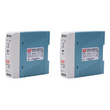 2x Mdr-20 5v 20w Fonte De Alimentação Em Trilho Din Ac-dc