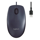 2x Mouse Usb Preto M90 Logitech 1000dpi Garantia 1 Ano
