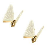 2x Pendente Luminária Borboleta Acrilico Led Gold H2827