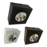 2x Plafon Spot De Sobrepor Box Ar111 Pé Direito Alto + Led