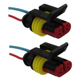 2x Plug Chicote Conector Farol Milha Palio Corsa Uno Stilo