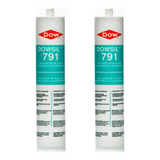 2x Selante Silicone Cortina Vidro Fachadas - Dowsil 791 453g