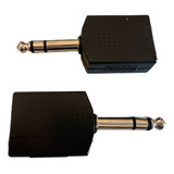 2x Splitter Duplicador Adaptador P10 Estéreo Fone Microfone