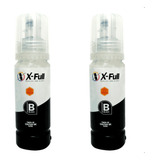 2x Tinta Corante Preto Compatível Epson L504 L544 70ml Xfull