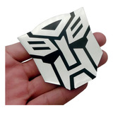 2x Transformers Adesivo Emblema Alumínio Autobot/decepticons 7x7