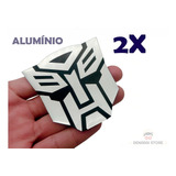 2x Transformers Adesivo Emblema Alumínio Autobot/decepticons