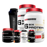 2x Whey 900g + Bcaa + Creatina + Glutamina + Termo + Copo