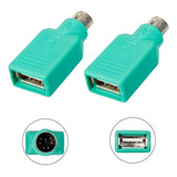 2x Adaptador Usb Fêmea Mouse Teclado Pc Cpu Conexão Antiga