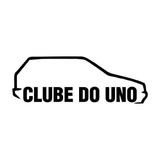 2x Adesivo Clube Fiat Uno Antigo