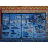 2x Adesivo Perfurado Vitrine Vidro Loja Informática