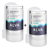 2x Alva Desodorante Natural Stick Cristal 100 Original 120g